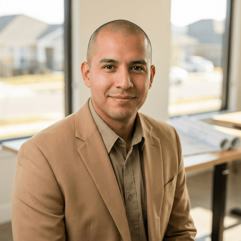 Miguel Torres, an operations manager, looking confident